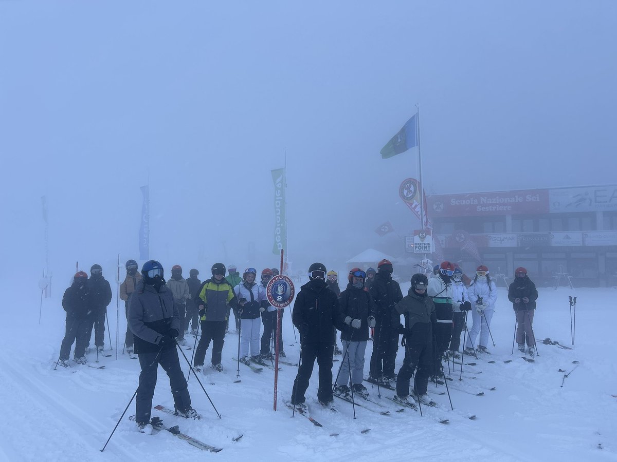 A snowy day on the slopes for team Taylor ⛷️❄️ #day5
