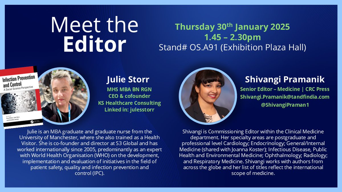 Shivangi Pramanik (@shivangipraman1) on Twitter photo 🚨 Last Day at #ArabHealth 2024! 🚨
Meet the Infection Prevention and Control Editor at the <a href="/WeAreTandF/">Taylor & Francis</a> stand OS.A91 at the Plaza from 1:45 - 2:30 PM.
📍 Discuss research & #publishing
📍 Network over great food! 🍽️
See you there! 👋#MedicalResearch #Networking 🚨 Last Day at #ArabHealth 2024! 🚨
Meet the Infection Prevention and Control Editor at the <a href="/WeAreTandF/">Taylor & Francis</a> stand OS.A91 at the Plaza from 1:45 - 2:30 PM.
📍 Discuss research & #publishing
📍 Network over great food! 🍽️
See you there! đź‘‹#MedicalResearch #Networking