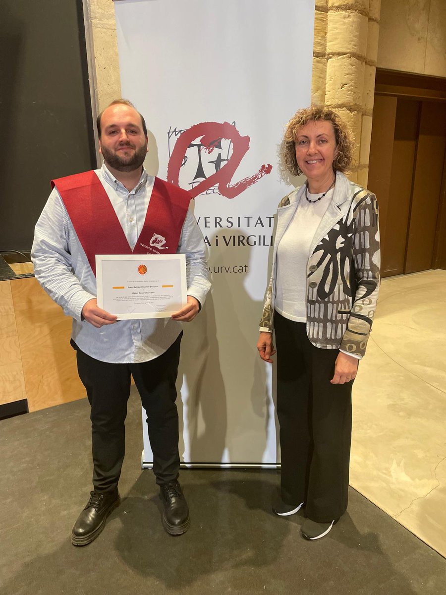 Croma URV (@cromaurv) on Twitter photo Yesterday Dr. Óscar Castro received the 2022-2023 Special Doctoral Prize of the Chemical Science and Technology doctoral programme for his doctoral thesis, developed under the direction of Prof. Francesc Borrull and Prof. <a href="/EvaPocurull/">Eva Pocurull</a>. Congratulations!!! 🎉🎉 Yesterday Dr. Óscar Castro received the 2022-2023 Special Doctoral Prize of the Chemical Science and Technology doctoral programme for his doctoral thesis, developed under the direction of Prof. Francesc Borrull and Prof. <a href="/EvaPocurull/">Eva Pocurull</a>. Congratulations!!! 🎉🎉