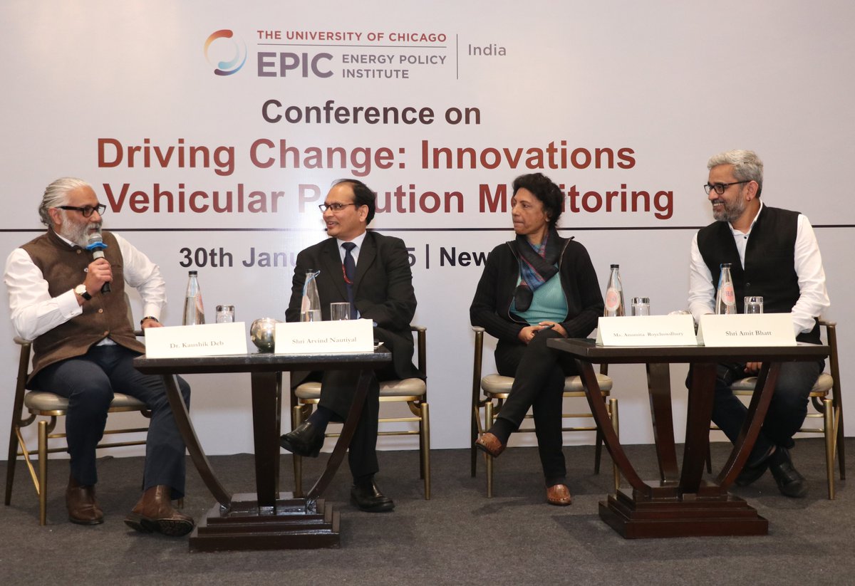 UChicago EPIC India (@epic_india) on Twitter photo <a href="/kaushikdeb/">Kaushik Deb</a>, <a href="/EPIC_India/">UChicago EPIC India</a> ED, leads the final discussion on future-ready vehicular emissions monitoring! Panelists:
Shri Arvind Nautiyal, <a href="/CAQM_Official/">Commission for Air Quality Management</a>
Shri <a href="/amitbhatt4u/">Amit Bhatt 🇮🇳</a>, @ICCT_India
Ms <a href="/AnumitaRoychowd/">Anumita Roychowdhury</a>, @CSEIndia
Stay tuned for expert insights! <a href="/kaushikdeb/">Kaushik Deb</a>, <a href="/EPIC_India/">UChicago EPIC India</a> ED, leads the final discussion on future-ready vehicular emissions monitoring! Panelists:
Shri Arvind Nautiyal, <a href="/CAQM_Official/">Commission for Air Quality Management</a>
Shri <a href="/amitbhatt4u/">Amit Bhatt 🇮🇳</a>, @ICCT_India
Ms <a href="/AnumitaRoychowd/">Anumita Roychowdhury</a>, @CSEIndia
Stay tuned for expert insights!