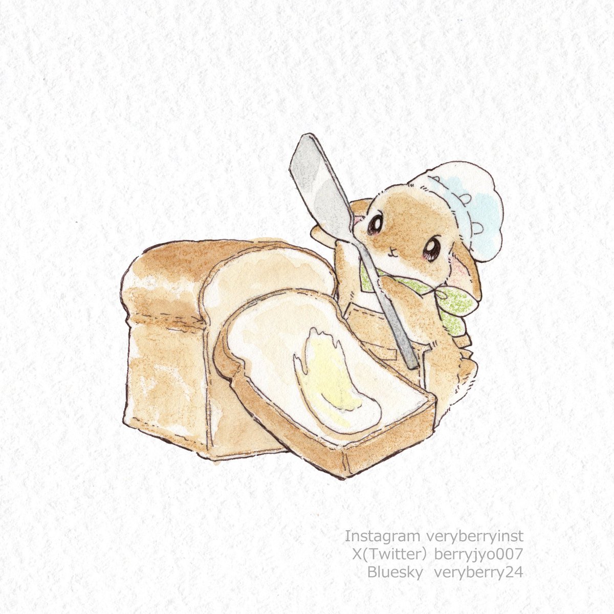 「朝ごはん作ってあげるね 」|VeryBerry うさぎ星さん4/8-9出展のイラスト