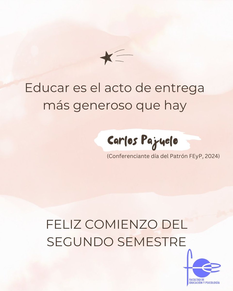 🌟Arrancamos Semestre compartiendo el texto de la Conferencia que impartió nuestro querido compañero <a href="/carlospajuelo/">carlospajuelo</a> por el día del Patrón de nuestra Facultad🌟
bit.ly/4aImgaz