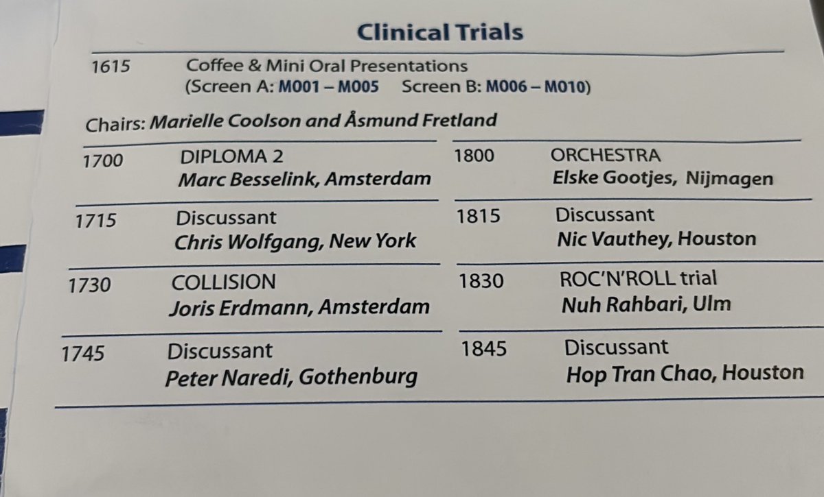 Some exciting recent trials up for presentation this pm <a href="/alpshpb/">ALPS Meeting</a>