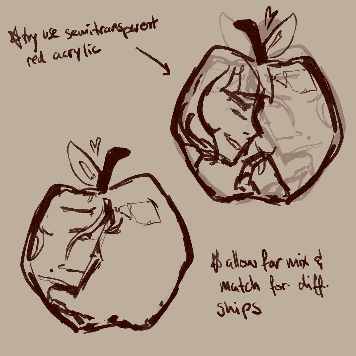 redflagezkiel's tweet photo. Another Pjeg merch sketch— these are for all the shippers (this ver is Wolfgrace but it’ll be mix and match on the store) https://t.co/0LohOMxgsA