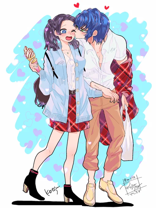 へへっこつさんの伊アオちゃん塗らせて頂きました!こつさんの魅力的な線に負けないようにハッキリした色合い&amp;塗りにしてみましたタイムラプスもつけときます 