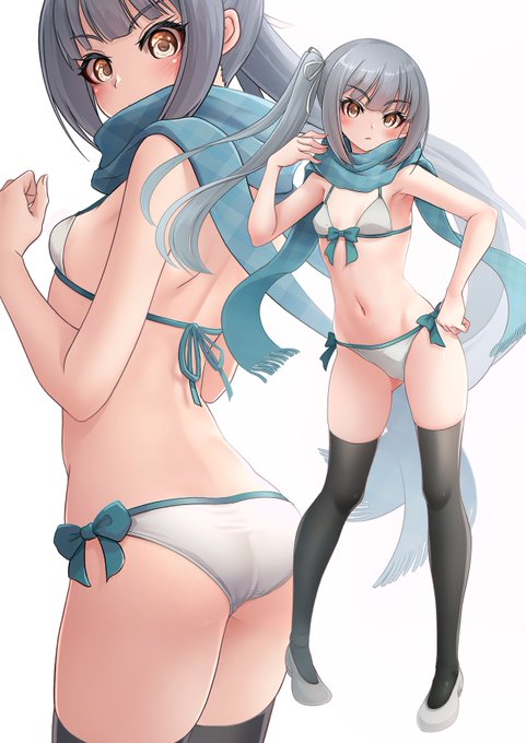 ビキニマフラー霞 
#艦これ
単品はpixivに(*'ω`) 