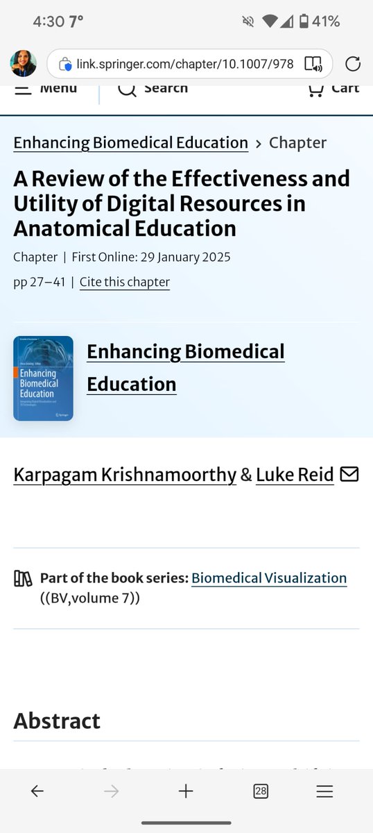 Congrats to Dr. Karpagam Krishnamoorthy for the publication