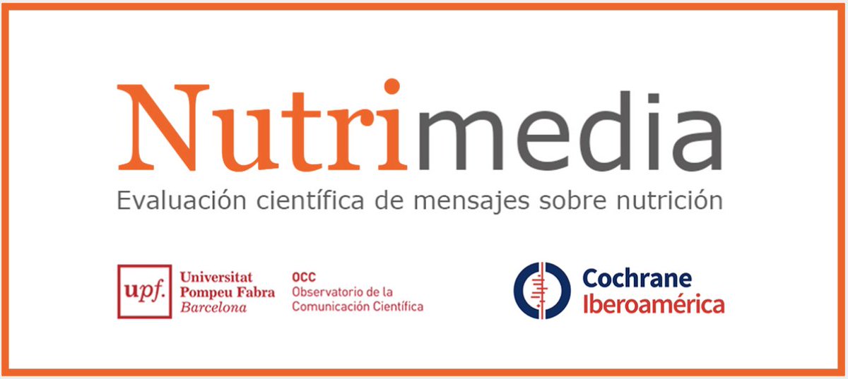 ¿Sabías que Nutrimedia es el primer recurso que analiza científicamente la veracidad de los mensajes sobre alimentación y nutrición?  

👉 Suscríbete a nuestro boletín para ser el primero en enterarte de los nuevos análisis que hagamos:

upf.us11.list-manage.com/subscribe?u=13…