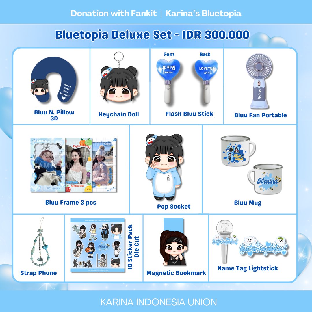 2025 𝗞𝗔𝗥𝗜𝗡𝗔 𝗕𝗜𝗥𝗧𝗛𝗗𝗔𝗬 𝗣𝗥𝗢𝗝𝗘𝗖𝗧: 𝙺𝚊𝚛𝚒𝚗𝚊’𝚜 𝙱𝚕𝚞𝚎𝚝𝚘𝚙𝚒𝚊 🩵

✨ Pre-order Bluetopia Fankit dan ikut serta dalam proyek spesial ini! ✨

📦 PRE-ORDER FANKIT
🔗 bit.ly/BluuKit
📆 30 Januari - 05 Maret

💙 DONATION ONLY
🔗