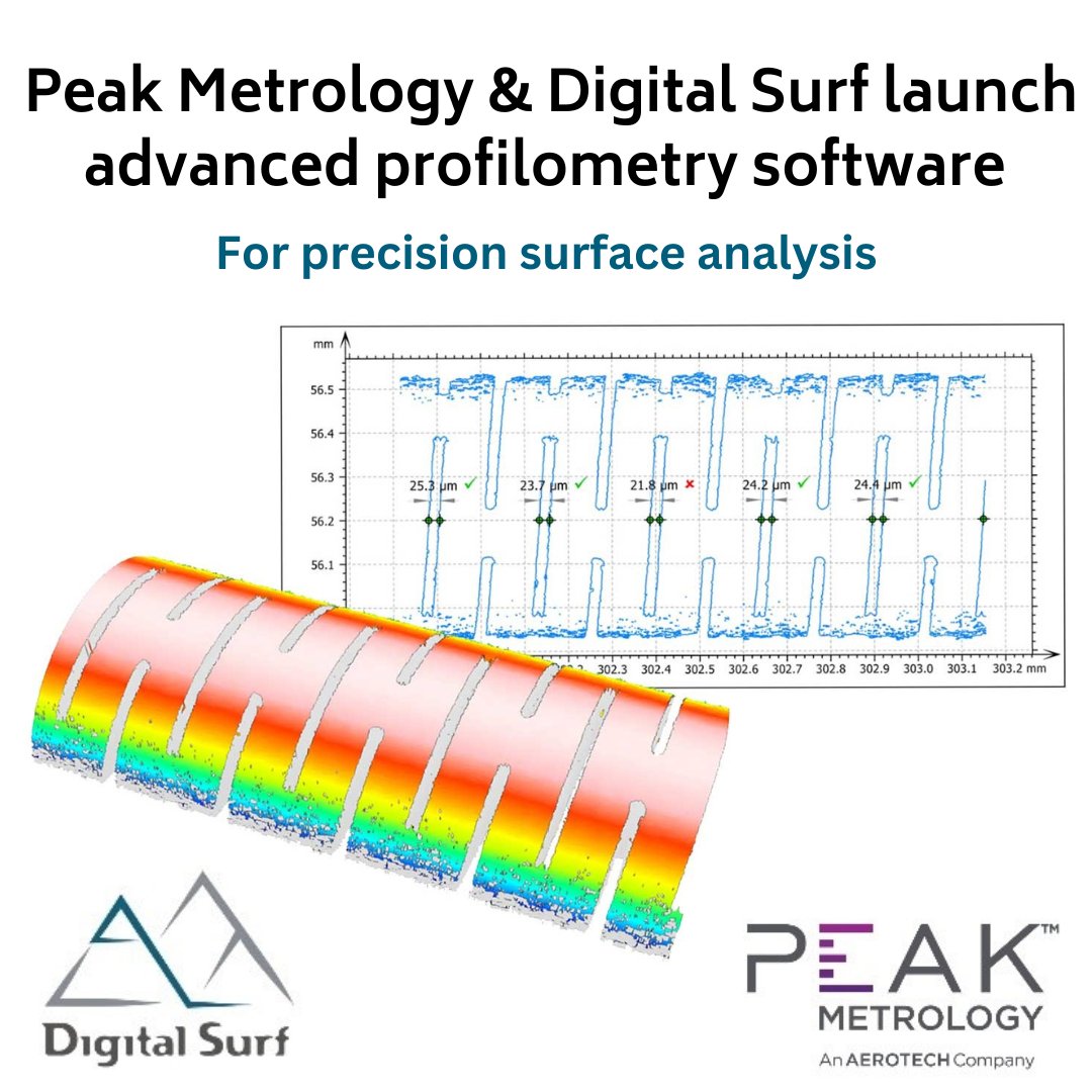 _DigitalSurf's tweet image. Exciting News!🚀
Peak Metrology &amp;amp; Digital Surf have partnered to launch 𝗣𝗲𝗮𝗸 𝗠𝗲𝘁𝗿𝗼𝗹𝗼𝗴𝘆 𝗦𝘂𝗿𝗳𝗮𝗰𝗲 𝗔𝗻𝗮𝗹𝘆𝘀𝗶𝘀, an advanced profilometry analysis software powered by Mountains® technology🔬

#InnovationInMotion #Metrology #Profilometry #Topography
