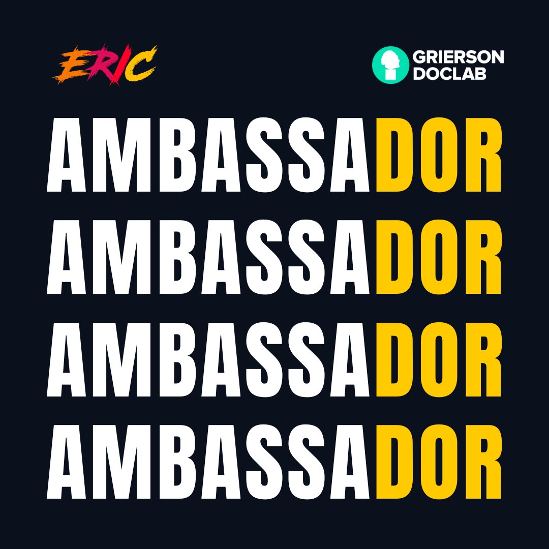 We're thrilled to have been selected as an <a href="/theericapp/">ERIC</a> Ambassador organisation!

Our latest #GriersonDocLab New Entrants programme listing is live on their site and already getting lots of views, clicks and saves 💾

Explore more of what ERIC has to offer ow.ly/aiY450UQbF9