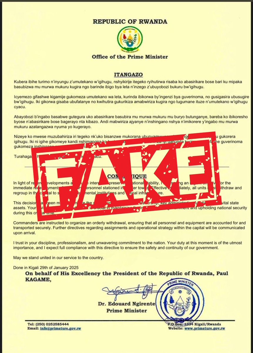 Yolande Makolo 🇷🇼 (@yolandemakolo) on Twitter photo Please ignore this trash fake news. Please ignore this trash fake news.