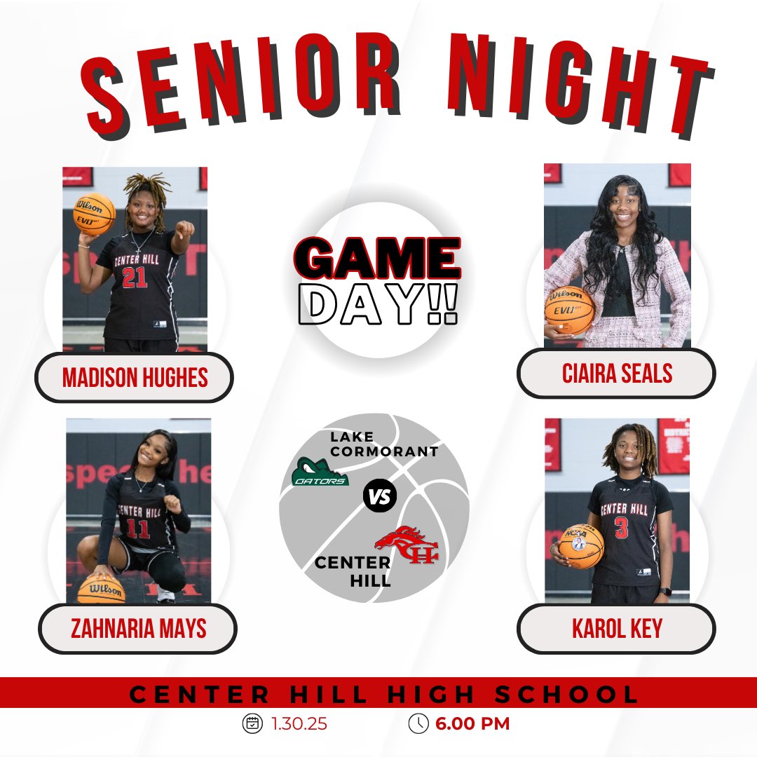 🏀It’s Game Day! Join us as we honor our seniors - between varsity girls and boys games. 🏀