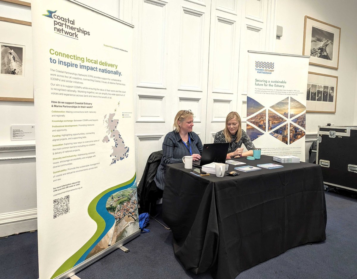 Excited to be at Coastal Futures Conference 2025 <a href="/CF_Conf/">Ocean and Coastal Futures (OCF)</a>! 🌊 If you’re around, stop by and say hi to our team. Amy Pryor, Alice Watts, and Jesse Seaward are here to chat with you. Let's make waves together! 🌟 #CoastalFutures25 Today we have two hats on <a href="/ThamesEstPart/">Thames Estuary Partnership</a> and us.