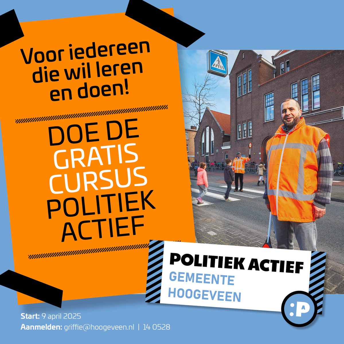 Wil jij leren hoe je lokaal écht invloed hebt? 🙌 De cursus Politiek Actief is voor iedereen die wil leren én doen. De april-editie is vol, maar in september start een nieuwe ronde!

📩 Mail voor de wachtlijst: griffie@hoogeveen.nl #PolitiekActief