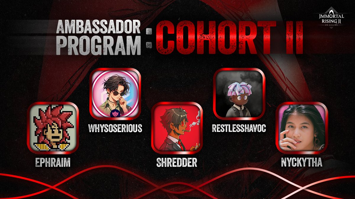 The Second Cohort of Ambassadors has arrived, handpicked to carry the torch of greatness. ⚔️

They are ready to step into the spotlight, joining the ranks of those destined to ascend!

Keep your focus. Keep your fire. The call to rise is closer than ever. 🗼