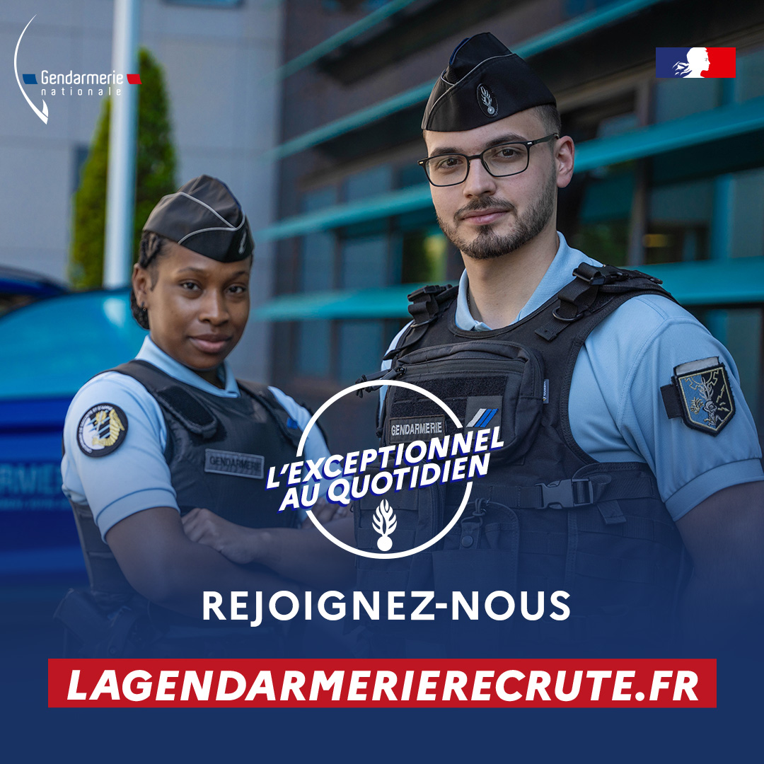 #ChoisirLeServicePublic l La Gendarmerie Nationale recrute, devenez Gendarme Adjoint Volontaire ! 👮
Vous êtes :
👉 de nationalité française
👉 âgé de 17 à 26 ans
🖥️ N'hésitez plus et renseignez-vous sur lagendarmerierecrute.fr