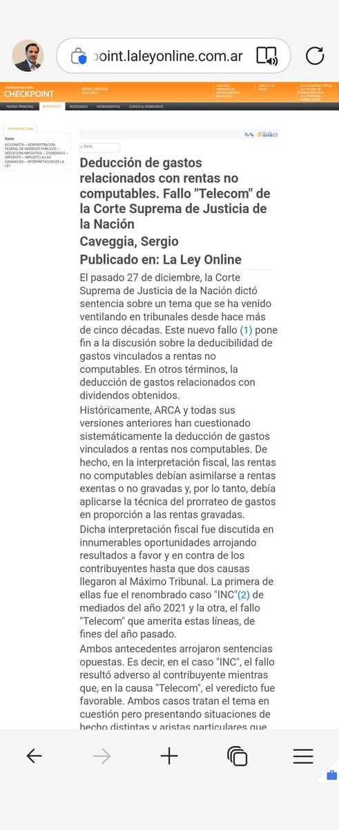 Hoy <a href="/thomsonreuters/">Thomson Reuters</a> publicó mi opinión sobre el fallo Telecom de <a href="/CorteSupremaAR/">Corte Suprema de Justicia de la Nación</a> y sus diferencias con el Fallo INC