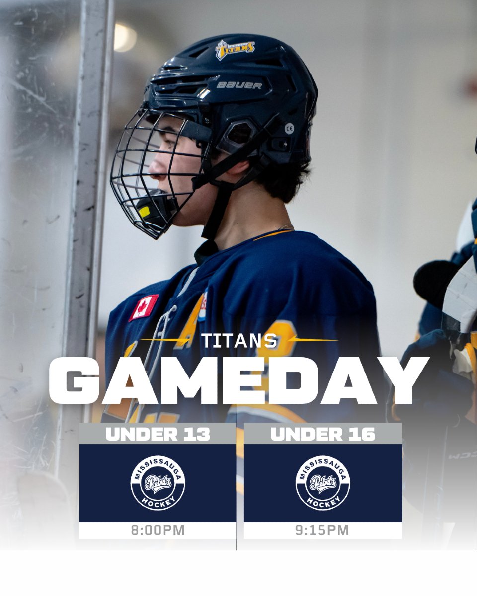 ⚔️ GAMEDAY DOUBLE HEADER ⚔️

Titans take on the Rebels tonight! Both games at Iceland 1:
U13 AAA @ 8:00 PM
U16 AAA @ 9:15 PM

Let's bring home two W's! 💪

#TitansHockey #GTHL #GameDay