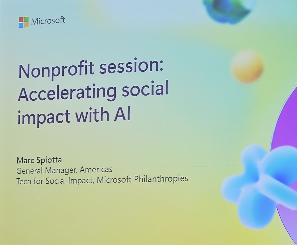 AlexNegronNYC's tweet image. Kicking off the Microsoft AI Tour with ‘Accelerate Nonprofit Impact with AI’! Excited to learn from @Microsoft experts about how AI is transforming fundraising, resource allocation, and community engagement in the nonprofit sector. #MicrosoftAITour #TechForNonprofits