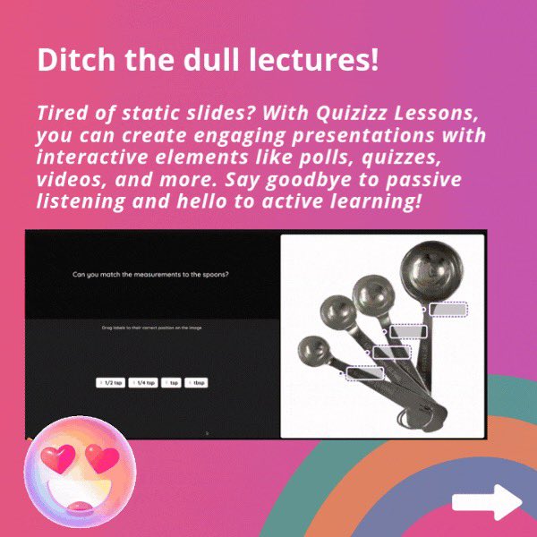 BellCarla1's tweet image. I&apos;m obsessed with @quizizz  Lessons!  They make it so easy to create dynamic, interactive lessons that keep my students engaged from start to finish. Plus, the data I get is invaluable.  Highly recommend! #Quizizz #TeachingTools #EdTech