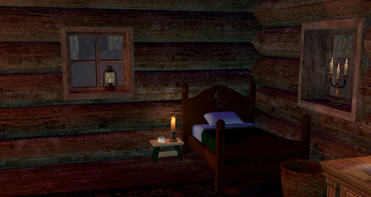 KrakaCorvidea's tweet image. Did you know that the cabin is in the works of becoming an actual stream environment that I'm gonna use in Warudo?

It even has an outhouse with a farting familiar.