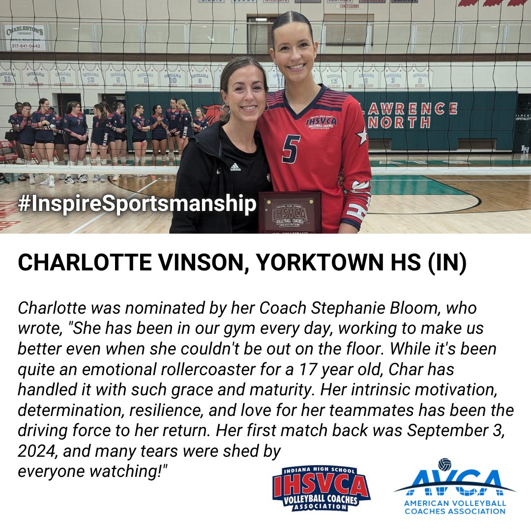 Yorktown Volleyball (@yvbtigers) on Twitter photo She's an inspiration to us all - what a gift to get to come alongside her on her journey! 💚
<a href="/Charlotte_v9/">Charlotte</a> <a href="/AVCAVolleyball/">AVCA</a> <a href="/ihsvca/">IHSVCA</a> <a href="/YHSAthletics/">Yorktown Athletics</a> <a href="/ytownstrength/">Yorktown Strength</a> <a href="/MuncianaVB/">Munciana Volleyball</a> She's an inspiration to us all - what a gift to get to come alongside her on her journey! 💚
<a href="/Charlotte_v9/">Charlotte</a> <a href="/AVCAVolleyball/">AVCA</a> <a href="/ihsvca/">IHSVCA</a> <a href="/YHSAthletics/">Yorktown Athletics</a> <a href="/ytownstrength/">Yorktown Strength</a> <a href="/MuncianaVB/">Munciana Volleyball</a>