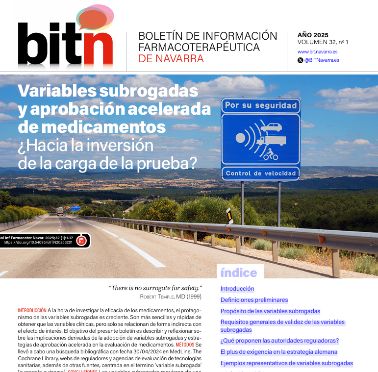 BITNavarra's tweet photo. 📢📢NUEVO BIT Navarra: Variables subrogadas y aprobación acelerada  de medicamentos  ¿Hacia la inversión de la carga de la prueba? @salud_na 
Bol Inf Farmacoter Navar. 2025;32 (1):1-17 https://t.co/Welox2DQxs https://t.co/sekqsp0UVr