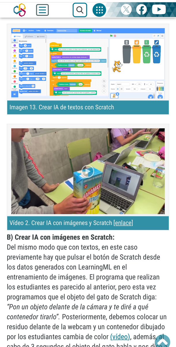 𝓟𝓪𝓫𝓵𝓸 𝓓𝓾𝓸 (@esparatic) on Twitter photo Experiencia educativa inspiradora basada en la creación de #IA con <a href="/_learningml_/">learningml</a> y <a href="/scratch/">Scratch Team</a> por parte de los alumnos de Primaria basada en los espacios del #AuladelFuturo
¡Antes de consumir IA, Crea!
intef.es/recursos-educa… Experiencia educativa inspiradora basada en la creación de #IA con <a href="/_learningml_/">learningml</a> y <a href="/scratch/">Scratch Team</a> por parte de los alumnos de Primaria basada en los espacios del #AuladelFuturo
¡Antes de consumir IA, Crea!
intef.es/recursos-educa…