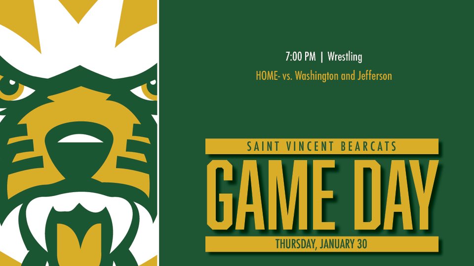It’s the final home <a href="/SVC_Wrestling/">Saint Vincent Wrestling</a> match of the year tonight in the Carey Center!

Watch it live at: meridix.com/event/260618

#SVC #GoBearcats