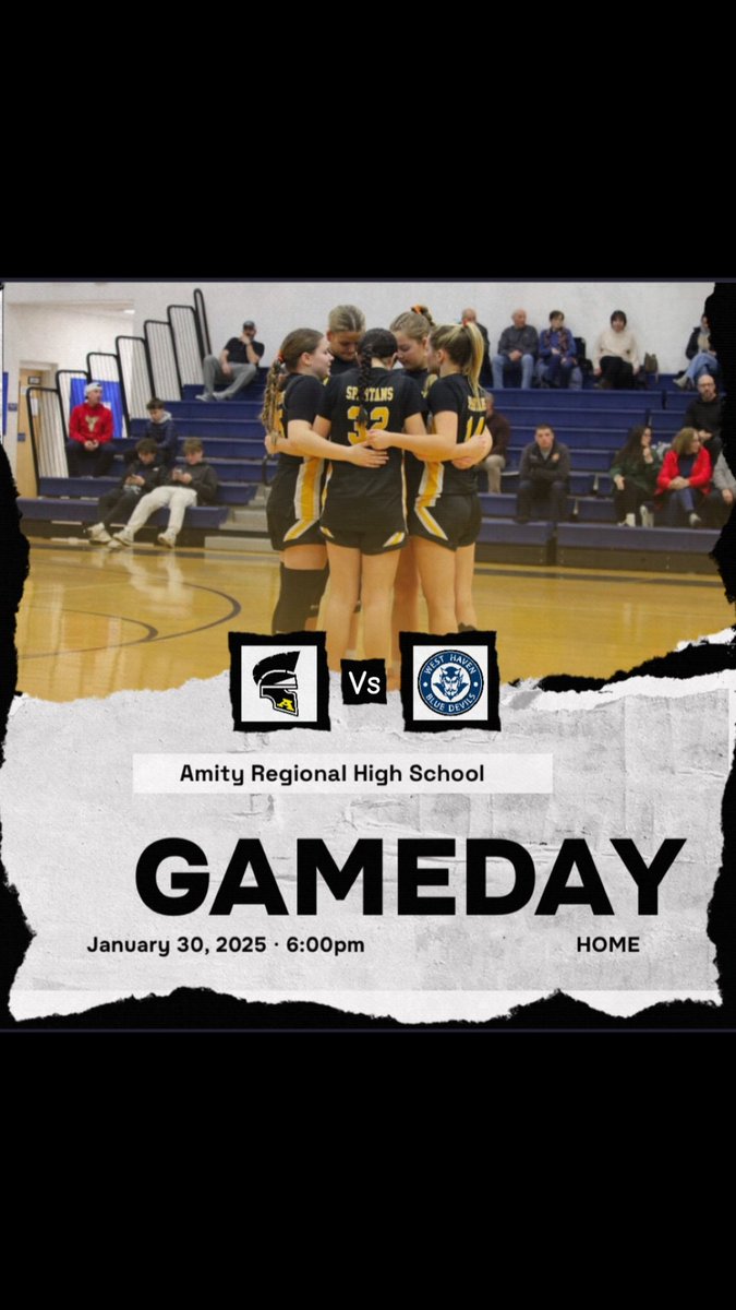 It’s Gamedayyyyy🚨🚨
HOME vs West Haven
Jv~4:15
Varsity~6:00pm
Let’s Go Spartans💪🏻💪🏻
<a href="/amityathletics/">Amity HS Athletics</a> <a href="/GameTimeCT/">GametimeCT</a> <a href="/CT_Girls_BBall/">CT Girls BBall</a>