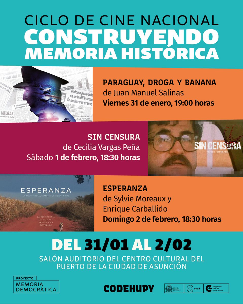 Kili Video (@kilivideo) on Twitter photo Este viernes 31, sab 1 y domingo 2, Ciclo de cine Nacional con 3 documentales imperdibles.
Entrada libre y gratuita.
<a href="/JuanManuelSalin/">Juan Manuel Salinas</a> <a href="/GabrielaSabate/">Gabriela Sabaté</a> Este viernes 31, sab 1 y domingo 2, Ciclo de cine Nacional con 3 documentales imperdibles.
Entrada libre y gratuita.
<a href="/JuanManuelSalin/">Juan Manuel Salinas</a> <a href="/GabrielaSabate/">Gabriela Sabaté</a>