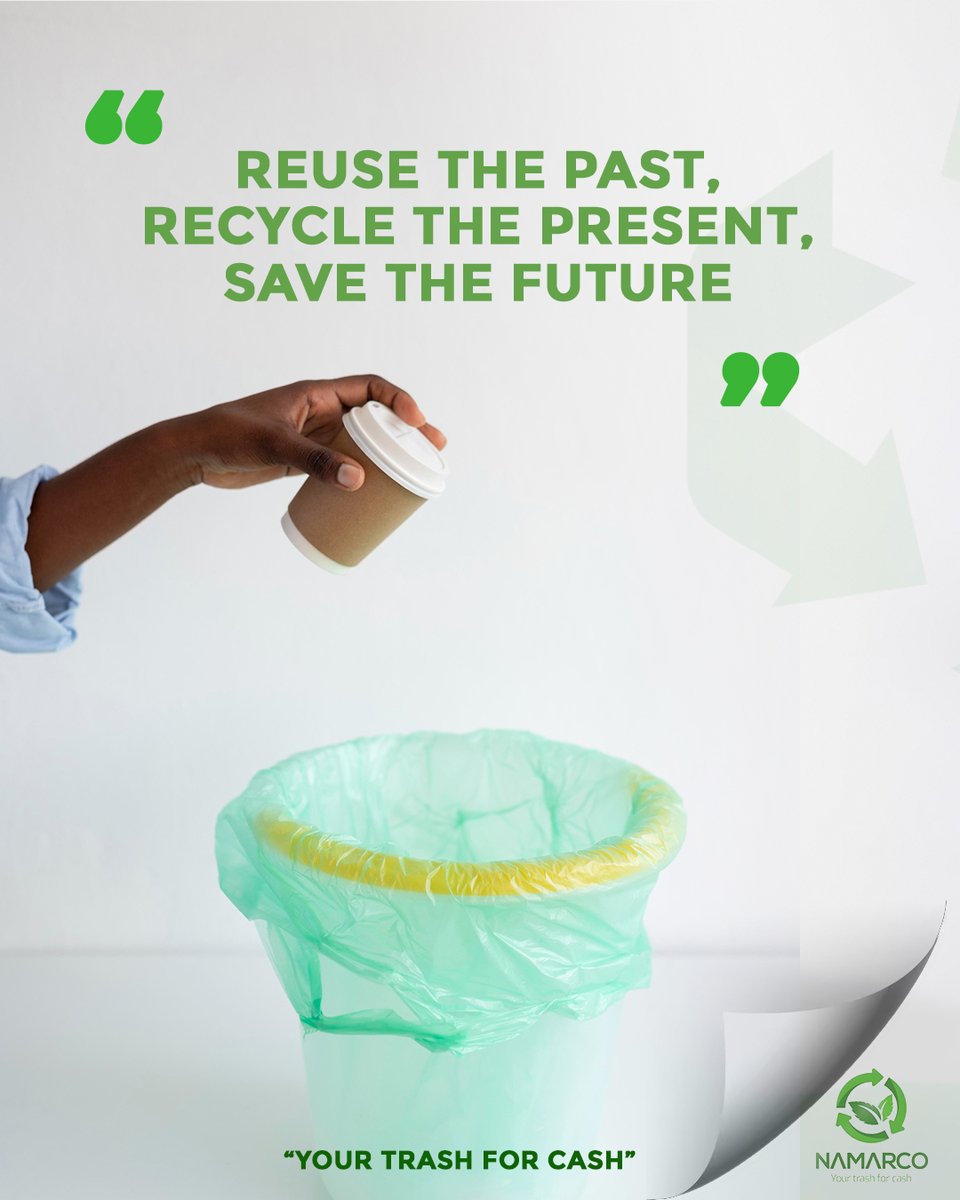 namarcoltd's tweet photo. Reuse the past, recycle the present, and save the future—every act of waste recycling today plants the seed for a sustainable tomorrow.

#NAMARCO #Recycling #quotesoftheday https://t.co/w4X3OesblR