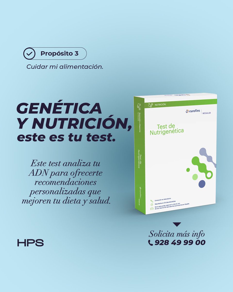 ¿Estás buscando mejorar tu bienestar a través de la nutrición personalizada? 

Si tu propósito para este 2025 es optimizar tu salud desde el interior, el test de Nutrigenética de Eurofins Megalab puede ser la herramienta clave 

¿Qué es este test? Descúbrelo en nuestro Instagram
