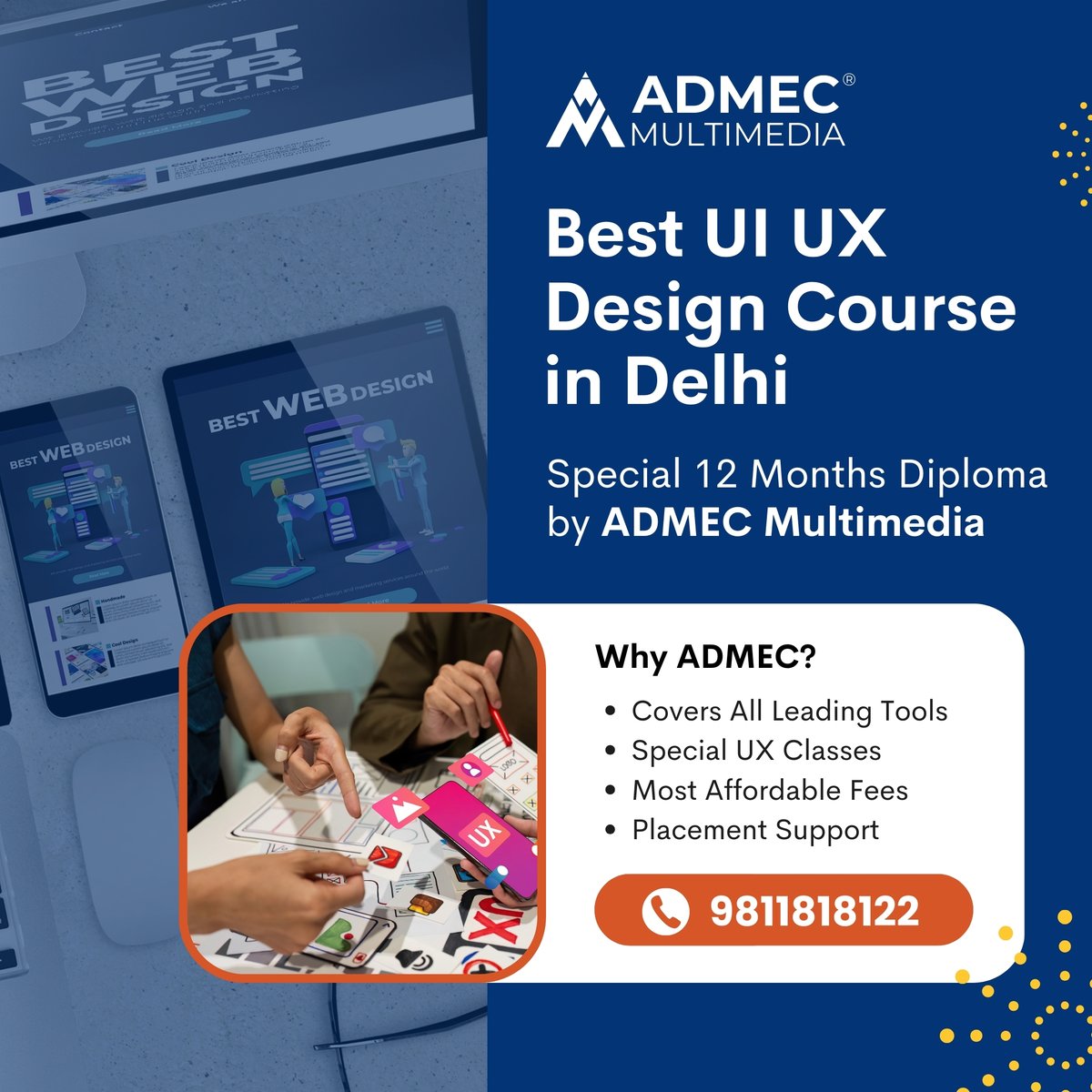 admecinstitute's tweet image. 🔥 From Beginner to Pro! Our UI/UX Design course in Delhi will equip you with the skills to create seamless user experiences. Enroll now! 🎯

Check out our course: shorturl.at/qMabo

#LearnDesign #UIDesign #UXDesign #DelhiCourses