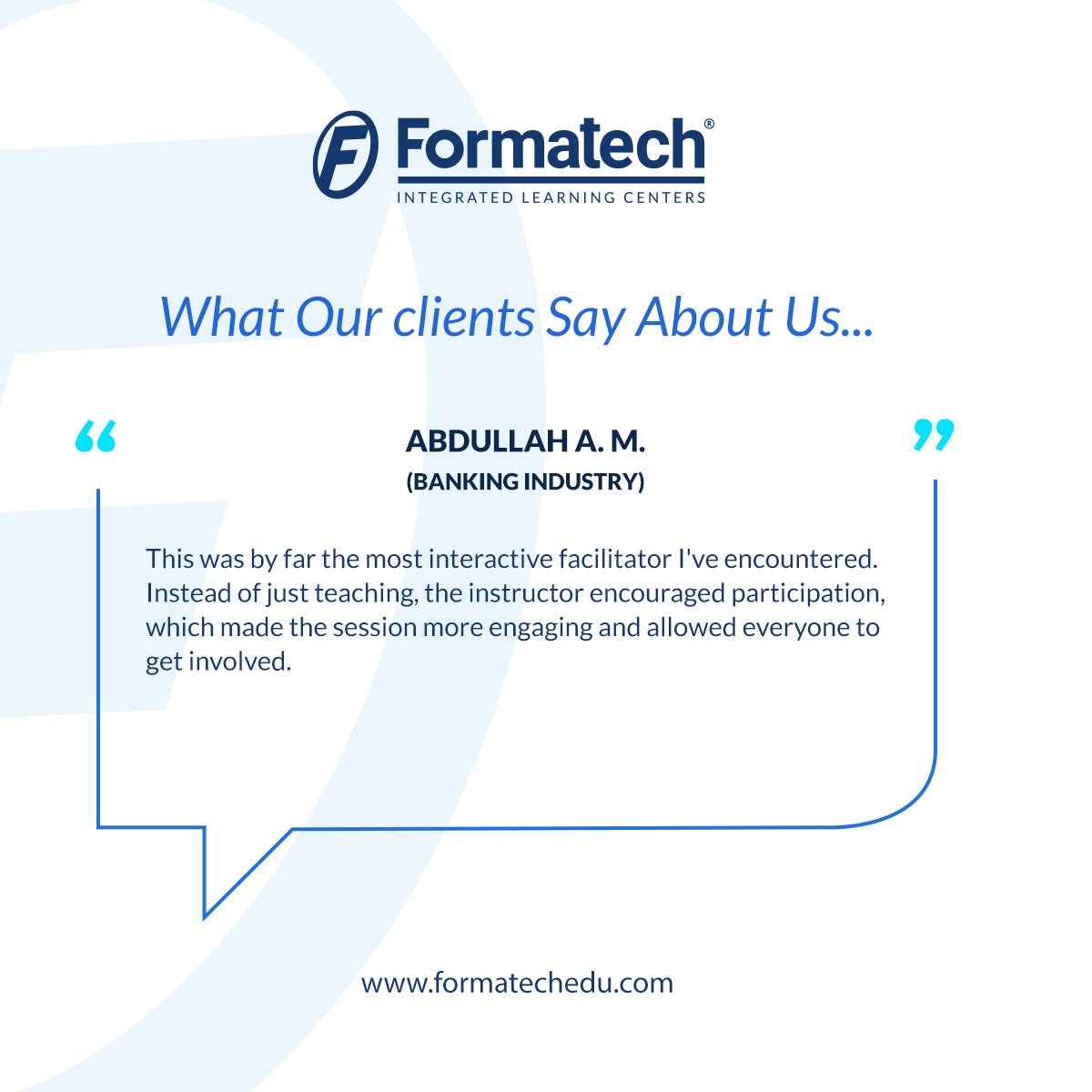 formatechedu's tweet image. Real success stories, real impact!
Hear from our learners about how Formatech’s courses transformed their careers, enhanced their skills, and opened new opportunities.

Ready to be the next success story? Explore our programs today!

#Formatech30Years #LearningExcellence