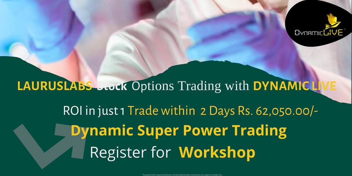 LAURUSLABS Monthly CALL Options Trading with Dynamic Live

Total Investment:36,550.00/-
Within 2 Days Rs. 62,050.00/-ROI per lot

Email id: enquiry@dynamiclive.in
Website: dynamiclive.in

#LAURUSLABS #stockmarket #index #dovemangroup
Dynamic #Super #Power #trading #power