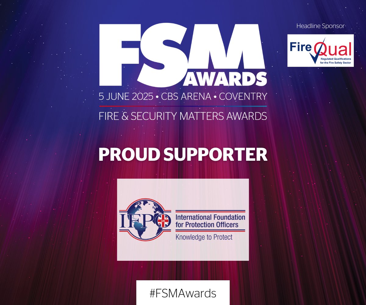 IFPO UK (@ifpouk) on Twitter photo It's free to enter the FSM Awards. The deadline to enter is 31 March 2025. #fsmawards <a href="/FSMatters_Mag/">FireSafetyMattersMagazine</a> It's free to enter the FSM Awards. The deadline to enter is 31 March 2025. #fsmawards <a href="/FSMatters_Mag/">FireSafetyMattersMagazine</a>