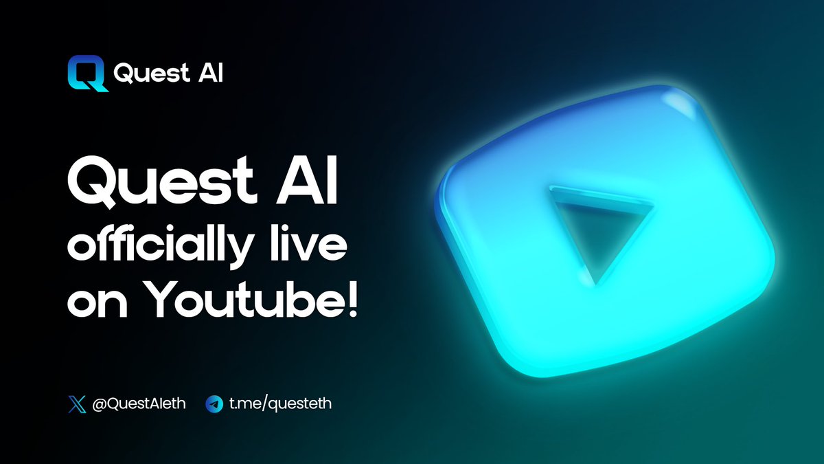 Quest Ai’s second YouTube video is live!🔹

Quest AI just dropped their second video on YouTube!📽️

This will be the first of many steps to create a lot of exposure for Quest AI. Be sure to check it out and stay tuned for more updates!🌐

Check the second video in the link below: