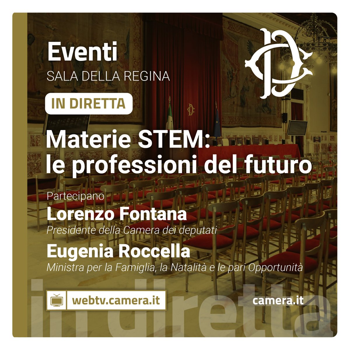 Il convegno "Materie STEM: le professioni del futuro". Indirizzo di saluto del Presidente della Camera, <a href="/Fontana3Lorenzo/">Lorenzo Fontana</a>. Introduzione della Ministra Eugenia Maria Roccella - <a href="/FamigliaGov/">Dipartimento Famiglia</a>. 

Segui la diretta: bit.ly/Evento300125 #OpenCamera

Segue👇