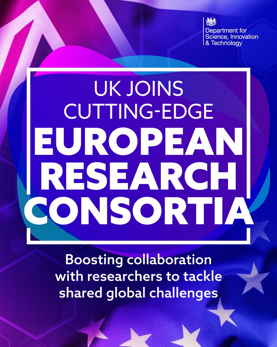 The UK is joining four European Research Infrastructure Consortia to further boost UK-EU collaborative research ties 🔬

This will enable UK researchers to collaborate on a wide range of projects in historical research, astronomy and advanced river systems studies.