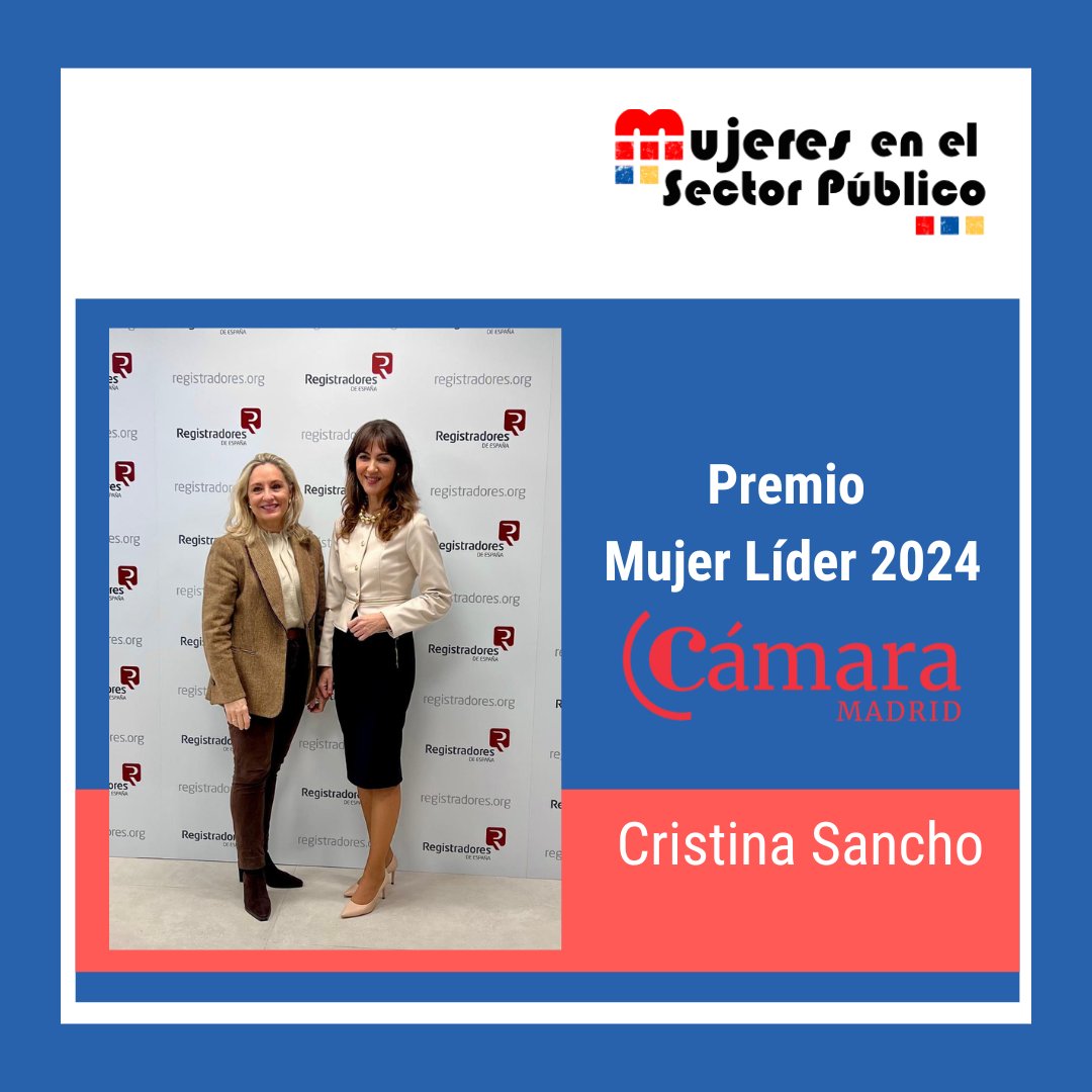 👏👏Hoy queremos felicitar a Cristina Sancho Ferrán, que ha sido distinguida con el Premio Mujer Líder 2024 en el marco del Foro 'Mujer y Liderazgo', organizado por la Cámara de Comercio de Madrid. <a href="/CamaradeMadrid/">Cámara de Madrid</a>  <a href="/cristinasancho/">Cristina Sancho 🇪🇸🇪🇺</a> <a href="/mccamposacunha/">Concepción Campos</a>  🎉
camaramadrid.es/-/cristina-san…