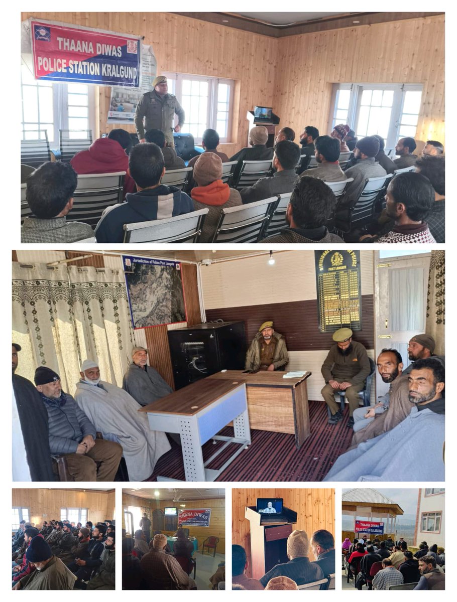 HandwaraP's tweet photo. #HandwaraPolice organized ‘Thana Diwas’ across the district as part of J&K Govt’s public outreach initiative. Citizens raised key issues, with assurances for prompt resolution. Strengthening #PolicePublicRelations for a better tomorrow! #ThanaDiwas #CommunityEngagement https://t.co/yPPGuWEs4y