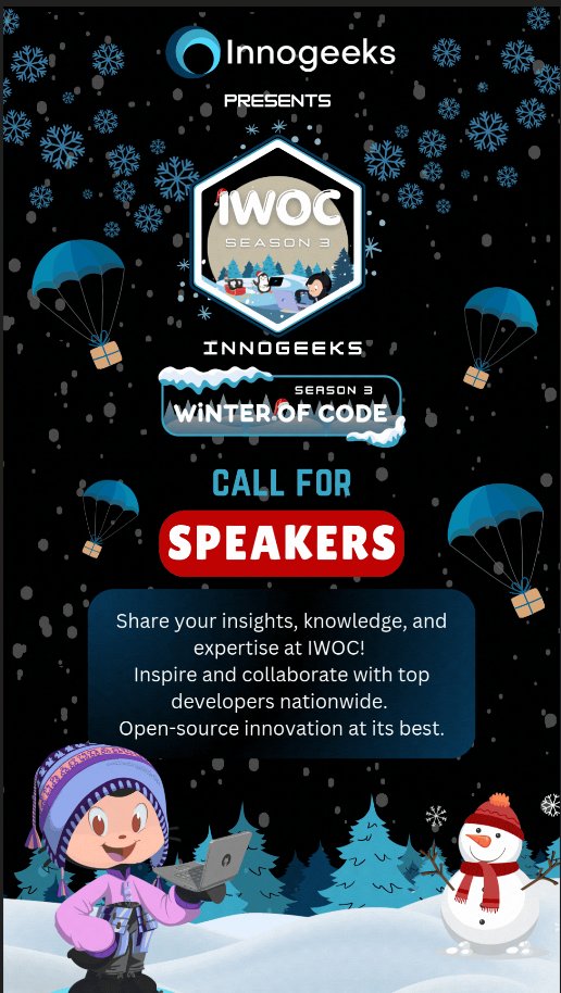 InnogeeksKiet's tweet photo. 🔥 Be a Speaker at IWOC 3.0! 🔥

What you need to do now is, fill this google form: https://t.co/xTcwHeXfMR Share your expertise, engage with like-minded enthusiasts, and make an impact in the world of Open Source.

📢 Don't miss this opportunity to influence, connect, and lead https://t.co/rIkcM12L3c