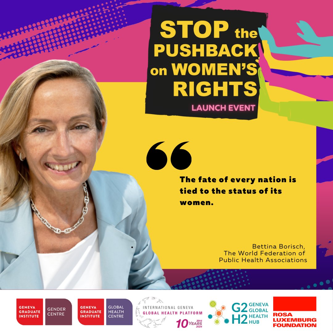 Geneva Global Health Hub (G2H2) (@g2h2_geneva) on Twitter photo 📢Women's rights are human rights.
There is no #democracy without them <a href="/BBorisch/">Bettina Borisch</a> <a href="/WFPHA_FMASP/">World Federation of Public Health Associations</a>
👉👉👉 Dive into the discussion shorturl.at/2wBdx
#StopThePushback 📢Women's rights are human rights.
There is no #democracy without them <a href="/BBorisch/">Bettina Borisch</a> <a href="/WFPHA_FMASP/">World Federation of Public Health Associations</a>
👉👉👉 Dive into the discussion shorturl.at/2wBdx
#StopThePushback