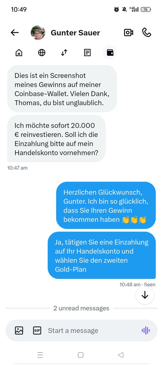 thomaslschubert's tweet image. Ein weiteres Zeugnis von @Guntersauerr. Wenn Sie noch nicht investiert haben, worauf warten Sie noch? Folgen Sie für gute Handelssignale und Richtlinien 😊😊😊
