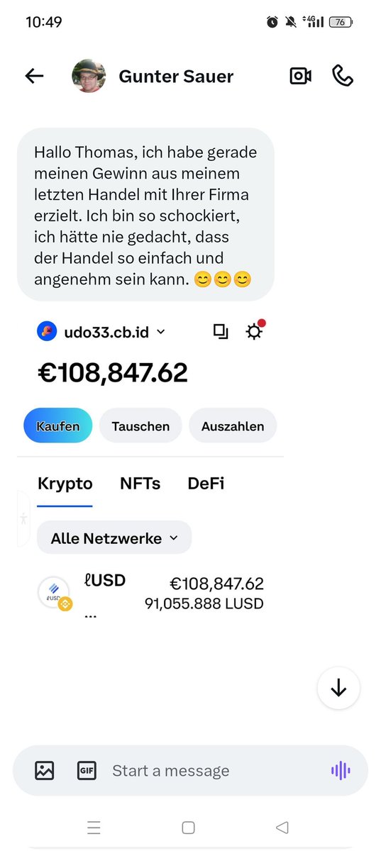 thomaslschubert's tweet image. Ein weiteres Zeugnis von @Guntersauerr. Wenn Sie noch nicht investiert haben, worauf warten Sie noch? Folgen Sie für gute Handelssignale und Richtlinien 😊😊😊