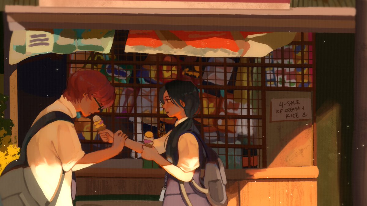 chikurii_'s tweet photo. “Tara ice cream, try mo🍦” 

[#AngMutyaNgSectionE #AMNSE #fanart #jayjayxyuri] https://t.co/ELtk3aArrg