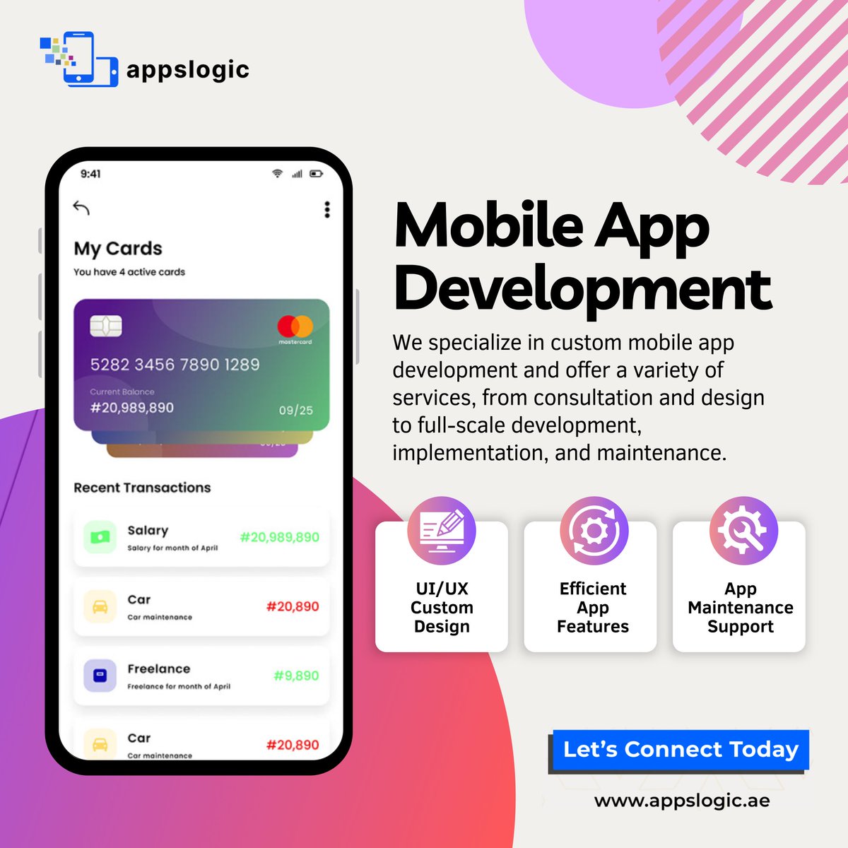 AppsLogicUAE's tweet image. 📱✨ Turn your app idea into reality with #AppsLogic! 🚀 From concept to launch, we build high-performing, user-friendly mobile apps tailored to your needs. Let’s innovate! 💡💻

Website: appslogic.ae

#MobileAppDevelopment #AppsLogicAE #iOSApp #AndroidApp  #AppDesign