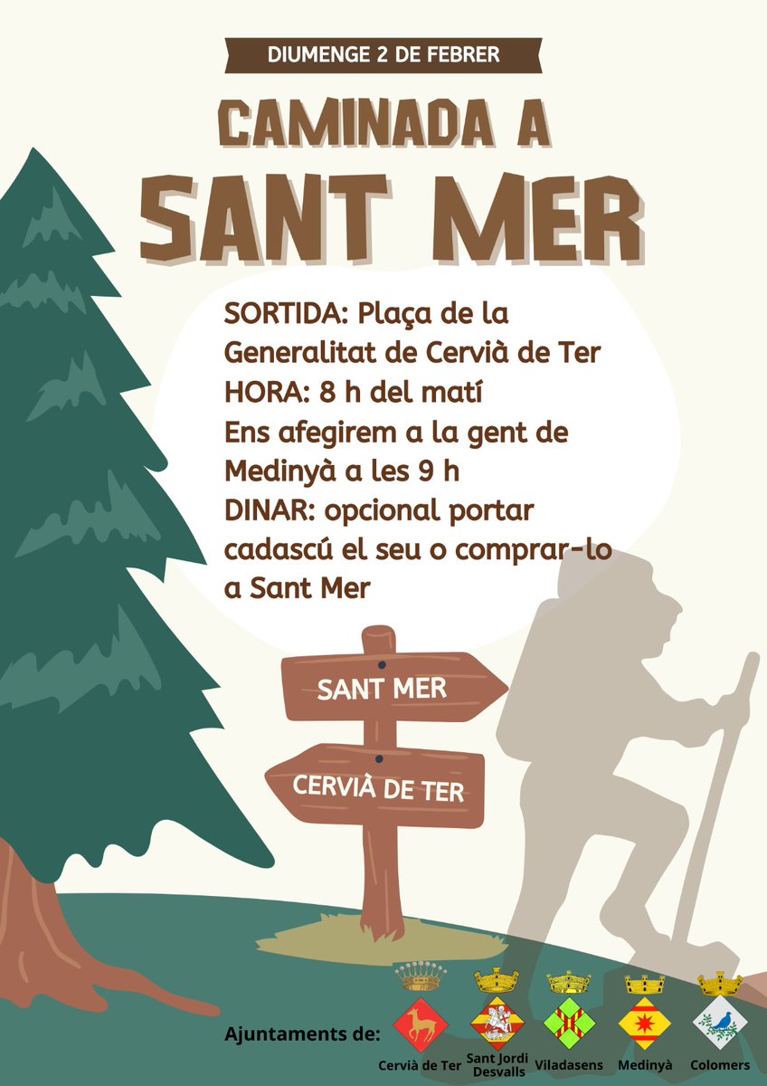 🌾 SANT MER 2025

🤝 2a caminada mancomunada amb els ajuntaments de <a href="/StJordiDesvalls/">AjSantJordiDesvalls</a>, <a href="/ajMedinya/">Medinyà</a>, Colomers i Viladasens.

✊ Mantenim la tradició!

#santmer